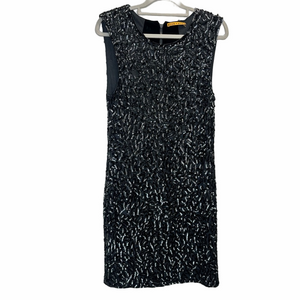 Alice + Olivia Sequin Silver& Black Cocktail Dress Size Small